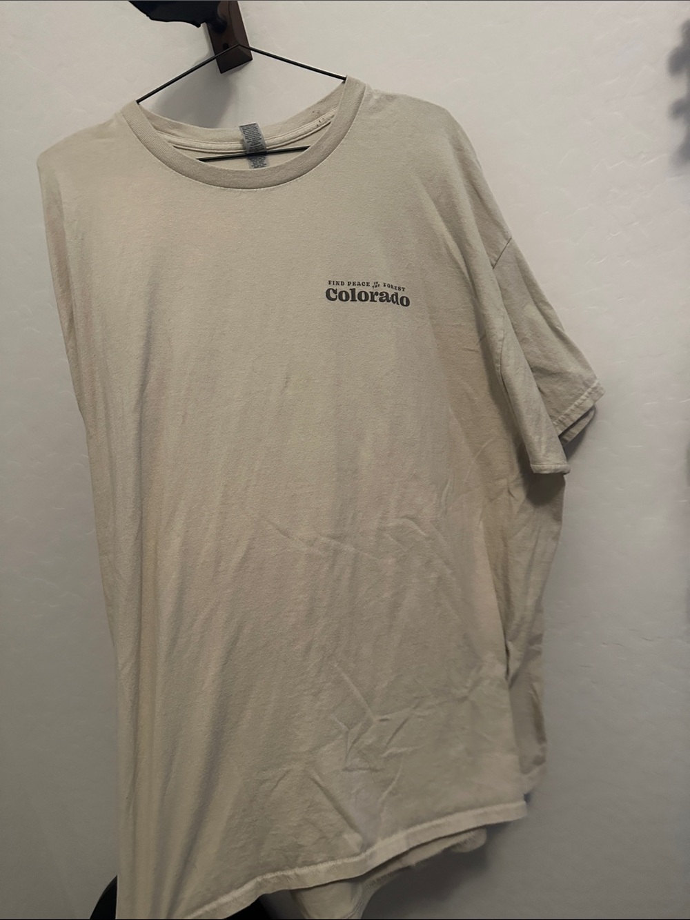 Men's Cream Colorado Short Sleeve Tee